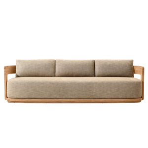 Luxe Moderne <span class=keywords><strong>Lounge</strong></span> <span class=keywords><strong>Suite</strong></span> Sofa Set Woonkamer Meubels Buiten Patio Meubilair Set Massief Teak Houten Tuinbank