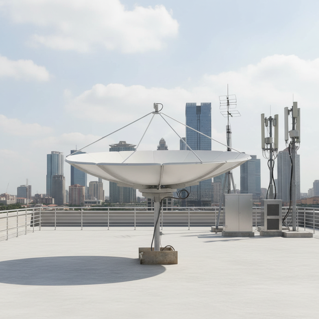Large Solid Antenna TVRO Satellite Dish Antenna 4.5m Big Size Satellite Parabolic Antenna