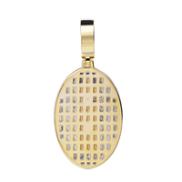 Collier pendentif en or plaqué diamant baguette, best-seller, San Judas Jessus, charme, chaîne, bijoux religieux, San Lazaro