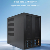 Station de travail / Serveur GPU 4 voies pour l'IA et le calcul de grands modèles, Serveur GPU IA prenant en charge 4 GPU A100 H100 4090 5090 PRO6000