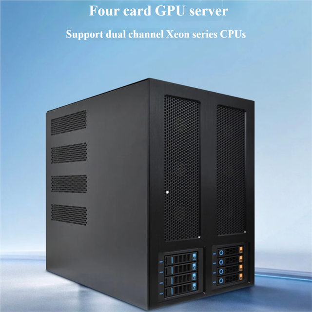4-Way GPU Workstation / Server for AI and Large Model Computing, AI GPU Server Supporting 4 GPUs A100 H100 4090 5090 PRO6000