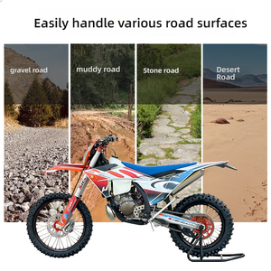 Moto tout-terrain 18KW, cadre en acier chromoly, standard, trail, piste, deux temps, refroidissement par eau, avec phare - Product Image 5