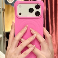 Nouvelle coque de téléphone portable Boyang pour 17 Pro Max, design uni, magnétique liquide, bleu menthe, protection anti-chute aux quatre coins, peinte