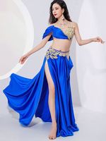 Robes de danse orientale colorées à coupe haute, tenues de mariage sexy pour filles, costumes de scène