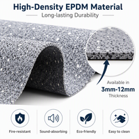 Tapis de sol en caoutchouc EPDM gris, vente en gros, carrelage de sol REACH aux tons terreux pour design intérieur, idéal pour hôtels canins et garderies