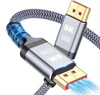 Câble haute vitesse 8K DP 1.4 plaqué or avec blindage combiné en nylon, mâle-mâle, pour PC de jeu, moniteur, projecteur 8K60HZ