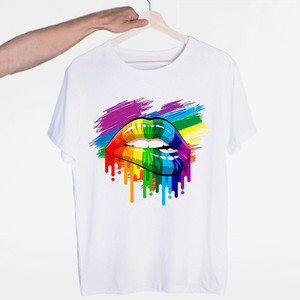 UnisexLgbt הומוסקסואל לסבית חולצות טי גברים נשים אופנה קשת בגדי רחוב חולצת טי אוברסייז חולצות טי באיכות גבוהה - Product Image 6