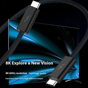 Cable DE DATOS Thunderbolt 4 transfronterizo, transmisión de 40Gbps, carga rápida PD240W, cable USB de proyección DE PANTALLA HD 8K 60Hz - Product Image 1