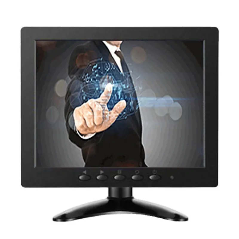 ZHIXIANDA-monitor de pantalla táctil de 8 pulgadas, monitor de escritorio, microscopio cctv para coche, con HD, BNC, VGA, USB, ENTRADA AV