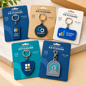 Llaveros de PVC Suave 3D con Logotipo Empresarial Personalizado en Múltiples Formas y Colores Corporativos, Fabricación OEM ODM - Product Image 1