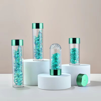 Bouteilles en plastique PET transparentes de 100 ml avec bouchon électroplaqué et pompe pour lotion, perruque, huile essentielle, sérum de soin de la peau (55 ml/75 ml)