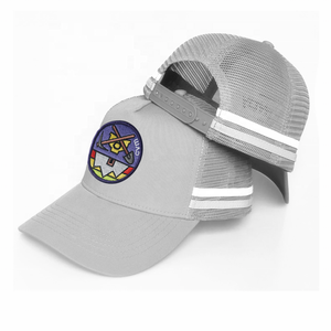 2025 été <span class=keywords><strong>Promo</strong></span> personnalisé brodé Patch camionneur chapeau sportif cadeaux d'entreprise ensemble côté rayé AU casquette 5 panneau casquettes de Baseball - Product Image 3