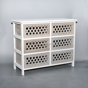 Wood Craft Home Collection Grey Drawer furniture Cabinet Storage Units