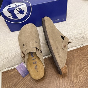 High Quality Germany Birkentocks Outdoor Flat Sandal Mule <b>Clog</b> Leather Suede Cork Foot Bed Solid <b>Clog</b> Birkentocks - Product Image 6