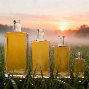 Botella de Vidrio Rectangular Extra Flint Reciclable de 50 ml, 375 ml, 500 ml, 700 ml, 750 ml con Tapa de Rosca para Whisky, Ginebra, Vodka, Brandy y Licores - Product Image 3