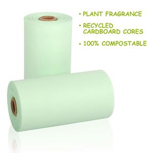 Custom Logo <b>Compostable</b> Pet Waste Bags 100%Biodegradable Reusable Dog Poop Bag 18 Rolls with Dispenser - Product Image 2