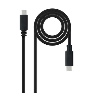 Cable USB - Cable USB 2.0 Tipo C a Tipo C, 1.0 m, 3A, Negro, Ideal para Carga y Transferencia de Datos Rápida y Eficiente. - Product Image 1