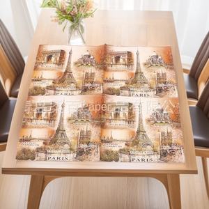 กระดาษเช็ดปากสำหรับร้านอาหาร ผลิตจากเยื่อไม้บริสุทธิ์ พิมพ์ลายตามสั่ง ลายหอไอเฟล สีหมึกพิมพ์ ผลิตในจีน - Product Image 4