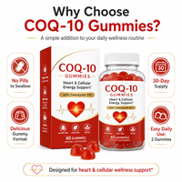 Hartondersteunende CoQ10 Gummies 200mg Celenergie Booster met Vitamine E Vegan Gummies Private Labeling