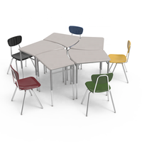 Mobilier scolaire de haute qualité Table d'étude des étudiants bureau collaboratif hauteur réglable salle de classe salle de formation bureau d'activité