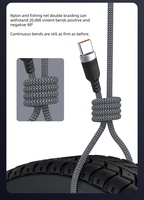Nylon de haute qualité tressé 6A USB a à Micro 5Pin Type C câble de données USB Android pour Android iPhone projecteur voiture HDTV
