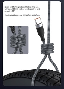 <span class=keywords><strong>สาย</strong></span>ไนลอ<span class=keywords><strong>น</strong></span>ถัก6A USB A ถึง Micro 5Pin Type C Android <span class=keywords><strong>สาย</strong></span>ข้อมูล USB สำหรับ Android iPhone Projector ในรถยนต์ <span class=keywords><strong>HDTV</strong></span> - Product Image 5