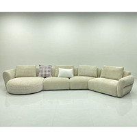 Canapé d'angle moderne irrégulier pour salon, hôtel, villa – Dernier modèle en tissu, rembourrage en bois populaire, ensemble de canapés italiens de luxe