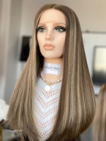 Perruque Sheitel SHY, couleur brun foncé, cheveux humains européens, dessus en dentelle, finition Sheitel de qualité supérieure, distributeur en gros