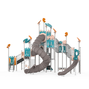 2025 thiết kế mới nhất ngoài trời nhiều chơi cấu trúc với ống nhựa Slide cho nhà vườn sử dụng cho trẻ em và người lớn - Product Image 5