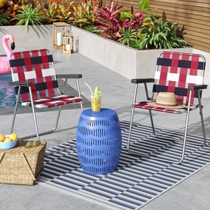 Silla reclinable de Patio plegable con correa Web Ligera personalizada, sillas de playa palmeadas con marco de Metal para exteriores, para Picnic, parque, césped, Viajes - Product Image 6