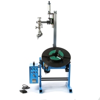 Plateau tournant de soudage 50 kg, positionneur de soudage HD-50 avec mandrin de tour WP200 et support de torche pneumatique, trou central 25 mm / 65 mm