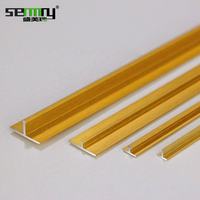 Profilé en T décoratif en alliage d'aluminium pour la finition des bords et les systèmes d'affichage, accessoires modernes pour la construction