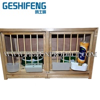 Cage à pigeons en bois personnalisable avec structure de porte-à-bascule en fil métallique galvanisé, style original taïwanais, pour l'élevage