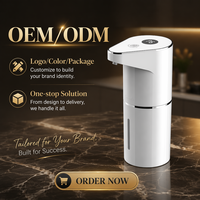 Distributeur de savon liquide moussant électrique USB mural sans contact pour extérieur et hôtel, avec verrouillage et bouteille personnalisable