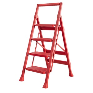 Escalera Plegable de 4 Peldaños, Escalones Reforzados, Resistente, Plegable, para Uso en Interiores - Product Image 5