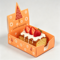 Boîte à glace personnalisée de qualité alimentaire, barquette en papier pour sucettes glacées, emballage de desserts et gâteaux sans colle