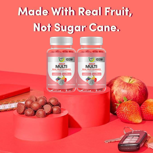 วิตามินรวมแบบกัมมี่สำหรับผู้ใหญ่ รสสตรอว์เบอร์รี ยี่ห้อ OEM พรีเมียม 60 เม็ด ช่วยเสริมวิตามินบีและซี เพิ่มพลังงานและเสริมภูมิคุ้มกันในร่างกาย - Product Image 4