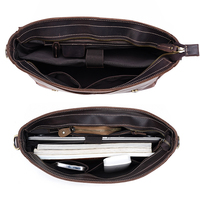 Sacoche pour ordinateur portable 13 pouces en cuir véritable pleine fleur Crazy Horse, avec poignée, style vintage