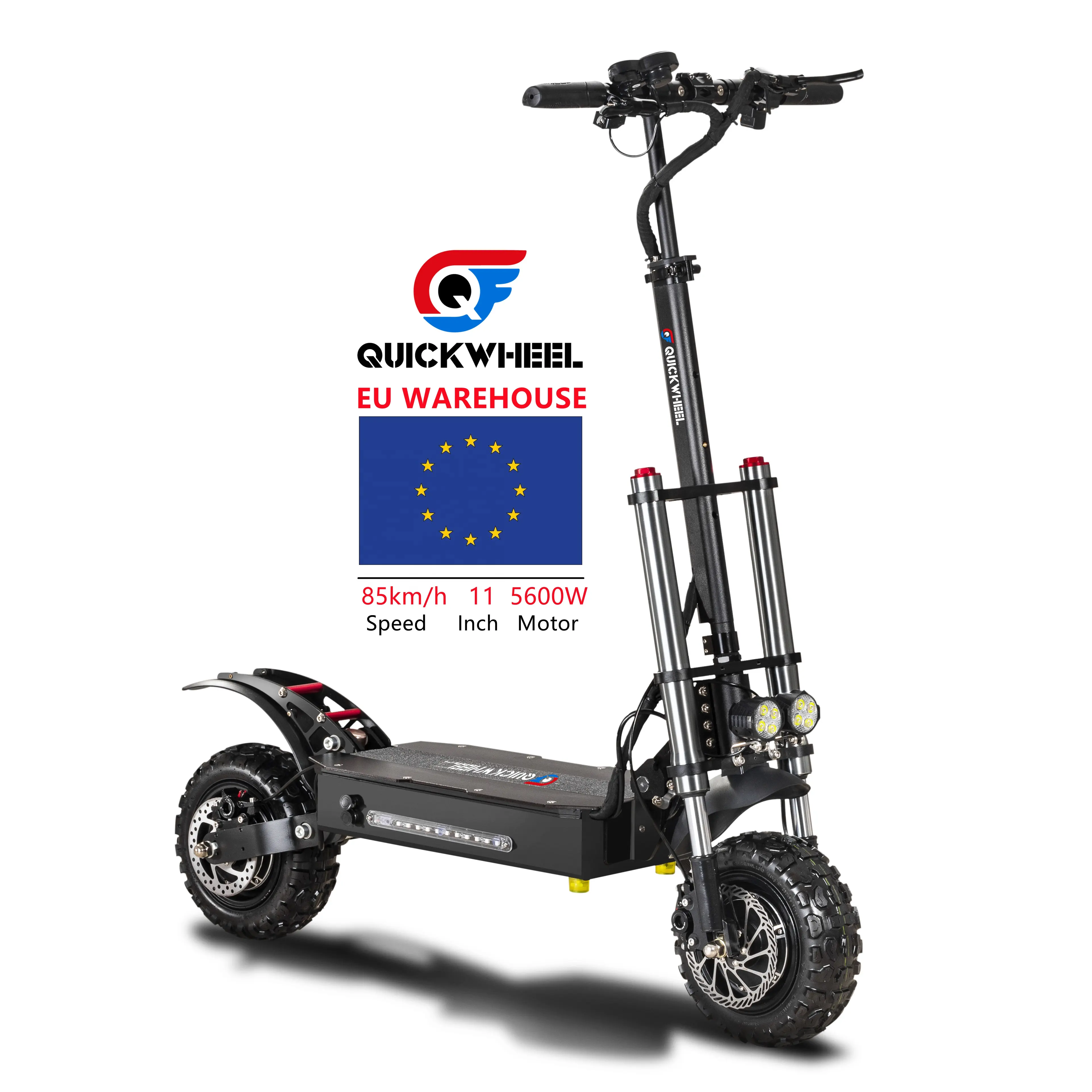 Eu Warehouse Chinese Scooter Manufacturers 5600W 85KM Speed Folding Dual Motor Electric Scooter Adult