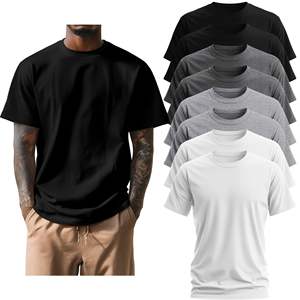 Summer Essential Big & Tall Shirts Lot de 4 t-shirts à manches courtes en coton et col rond pour hommes - Product Image 4