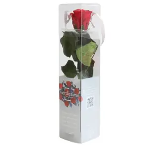 Luxus Clear Box mit Deckel Rosen Box PVC Kunststoff verpackung für Signal Rose