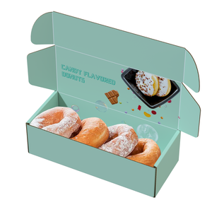 Bán buôn thiết kế độc đáo bánh tráng miệng Hộp Tùy chỉnh bánh rán Cookie sô cô la hộp giấy cấp thực phẩm có thể tái chế hộp giấy cho món tráng miệng - Product Image 1