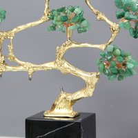 Nouvel Ornement Arbre Porte-Bonheur en Cuivre et Cristal Violet Naturel de Style Chinois avec Motif Floral - Modèle Parfait pour un Cadeau de Pendaison de Crémaillère