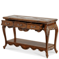 Table console classique Consoles en bois de style français de luxe table console antique de haute qualité avec miroir