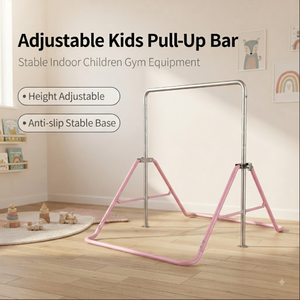 <span class=keywords><strong>Barra</strong></span> de <span class=keywords><strong>dominadas</strong></span> para niños con base de trampolín, estructura de acero, altura ajustable, entrenamiento de gimnasia, ejercicio en casa para niños - Product Image 1