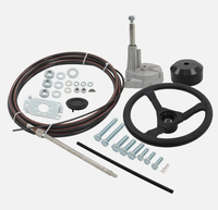 SS13716 Kit de système de direction rotatif pour bateau de 16 pieds Câble marin de 16 pieds