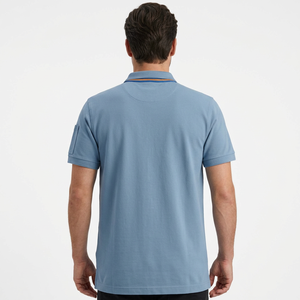 Packs de polos en coton pour hommes, col classique, manches courtes, personnalisables avec broderie, marque privée - Product Image 2