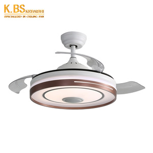 Ventilador de Techo Moderno Retráctil de 42 Pulgadas, Ventilador de Techo Invisible con Luz y Control Remoto - Product Image 1