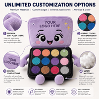 Jouet en peluche personnalisé avec palette de fards à paupières colorée, OEM ODM, jouet doux, maquillage haute fidélité, cadeau, solutions de marque d'élite, mascotte
