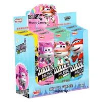 Super Wings Nezha Muziek Lollipop Leuk Zingen Kinderen Harde Snoepjes Fruit Smaak Roze 15g Guangdong Groothandel